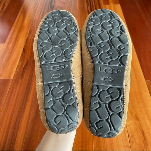 UGG Alder Faux Shearling Lined Suede Camel Slipper Size 8 - Picture 9 of 12